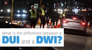 Difference between DUI and a DWI